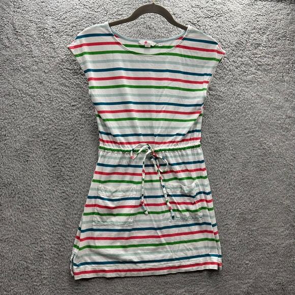 Boden Women's XS Striped Dress Tie Waist Short Sleeves Cotton Blend Casual Fun - Picture 6 of 9